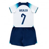 England Jack Grealish #7 Hemmadräkt Barn VM 2022 Kortärmad (+ Korta byxor)